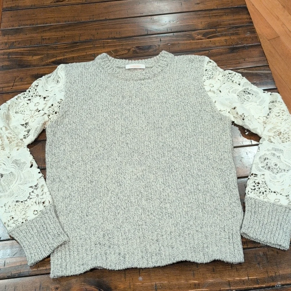See by Chloe lace sleeve sweater